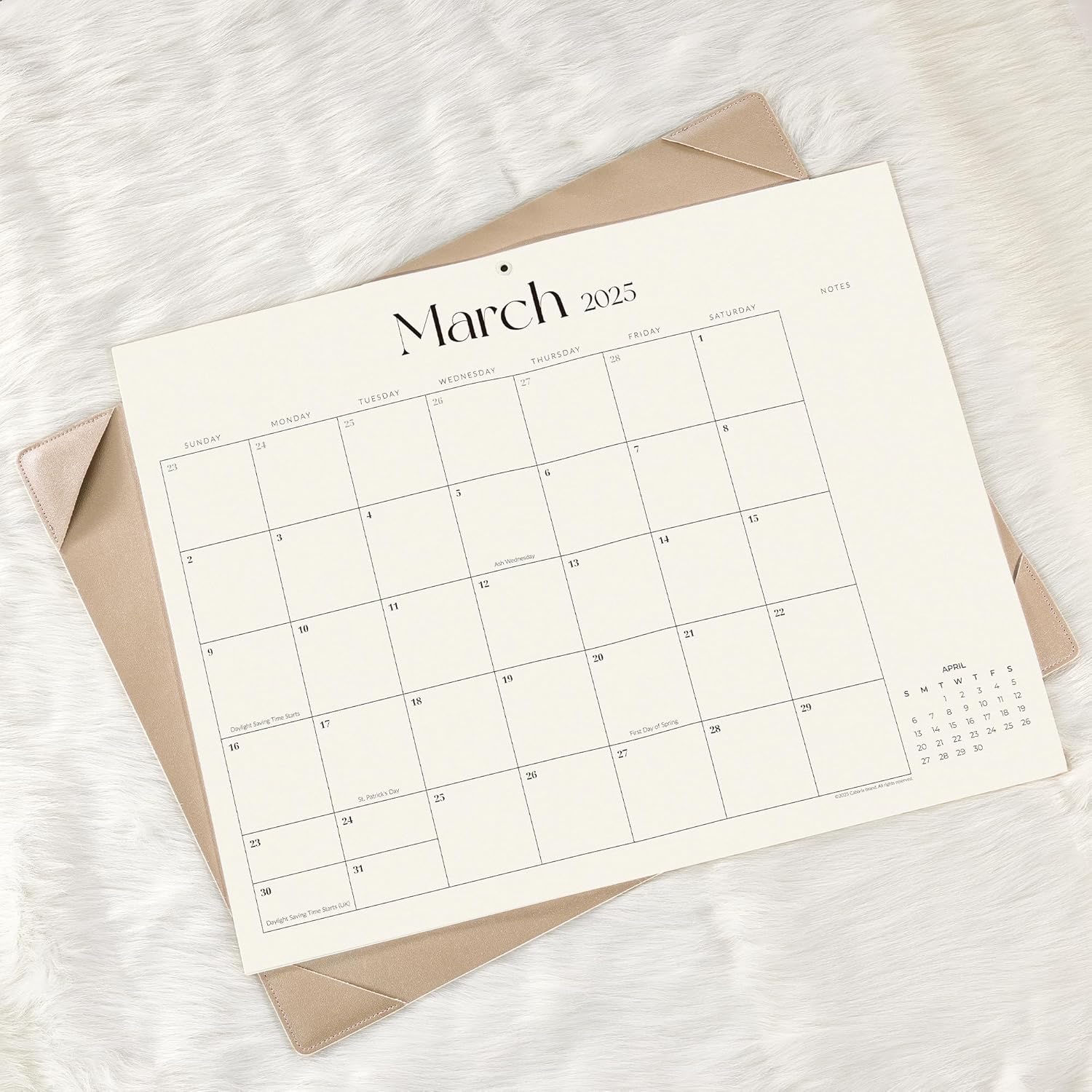 Simplified Desk Calendar 2025-2026 with Desktop Mat, Cabbrix Large Desk Pad Calendar 21" x 16-1/2" Inch Runs From January 2025 to June 2026, Desk Blotter Calendar for Home School and Office (Apricot) - Image 3