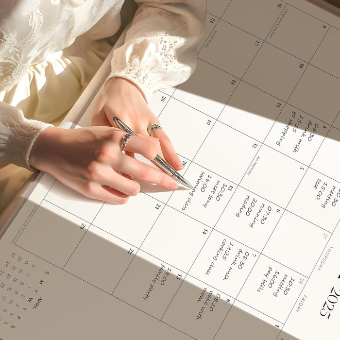 Simplified Desk Calendar 2025-2026 with Desktop Mat, Cabbrix Large Desk Pad Calendar 21" x 16-1/2" Inch Runs From January 2025 to June 2026, Desk Blotter Calendar for Home School and Office (Apricot) - Image 5